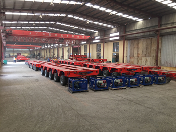 Semirreboque Hidráulico Multieixo Modular para Serviço Pesado Hydraulic Multi Axle Modular Heavy Duty Semi Trailer