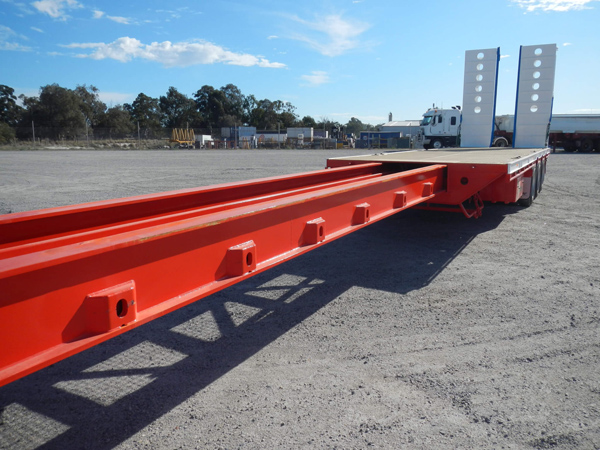 semi-reboque rebaixado extensível extendable lowbed semi trailer