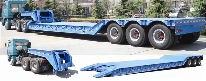 semirreboque gooseneck baixo plano gooseneck low flat semi-trailer