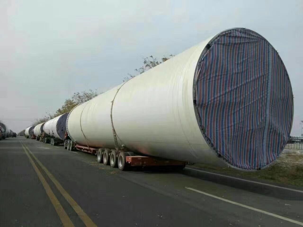 Semi-reboque de transporte de torre eólica Wind Tower Transport Semi Trailer